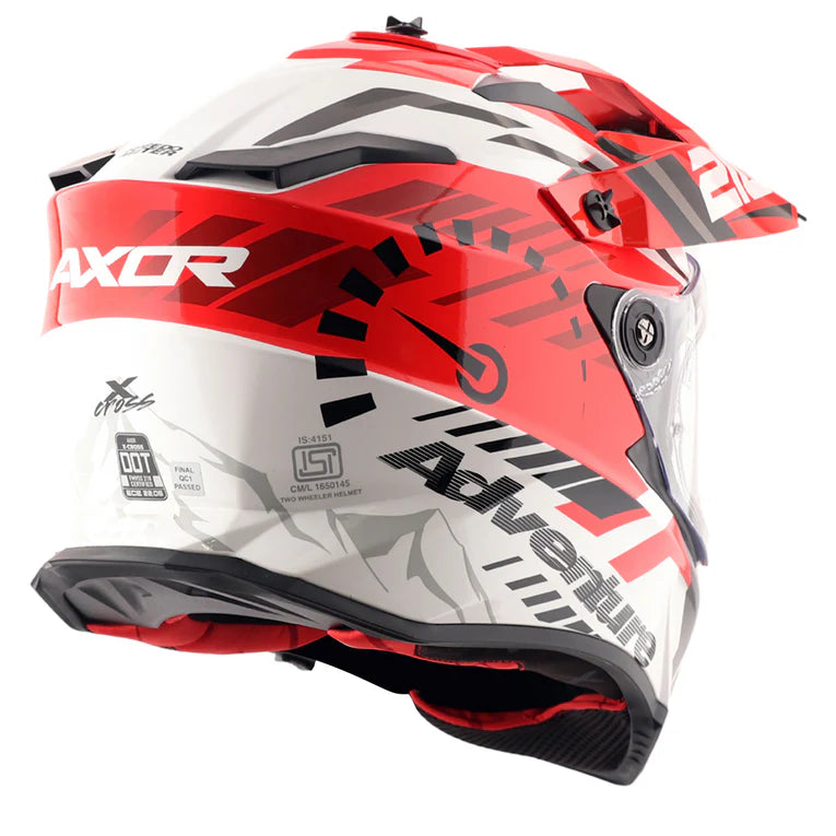AXOR HELMET XCROSS DV SPEEDOMETER WHITE RED