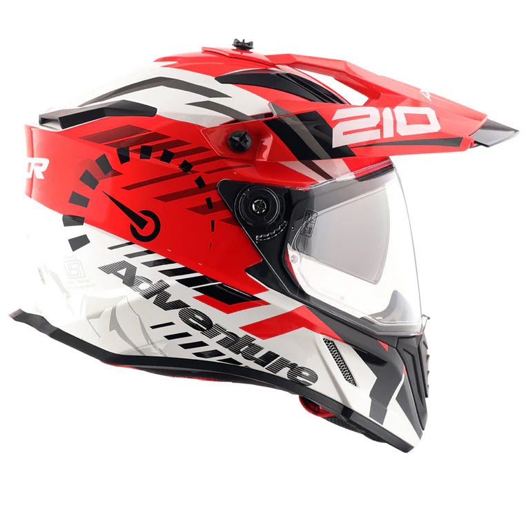 AXOR HELMET XCROSS DV SPEEDOMETER WHITE RED