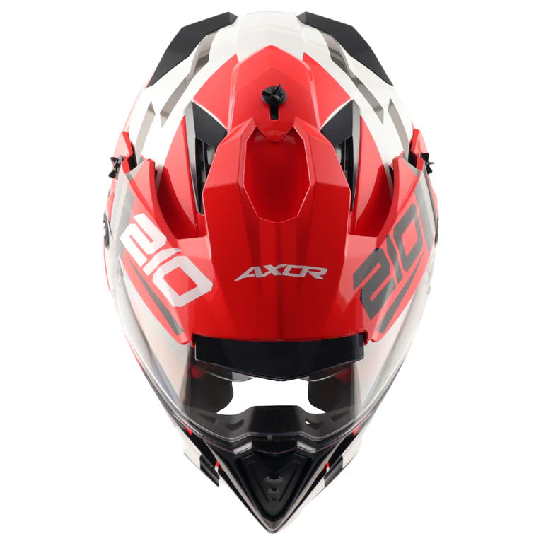 AXOR HELMET XCROSS DV SPEEDOMETER WHITE RED