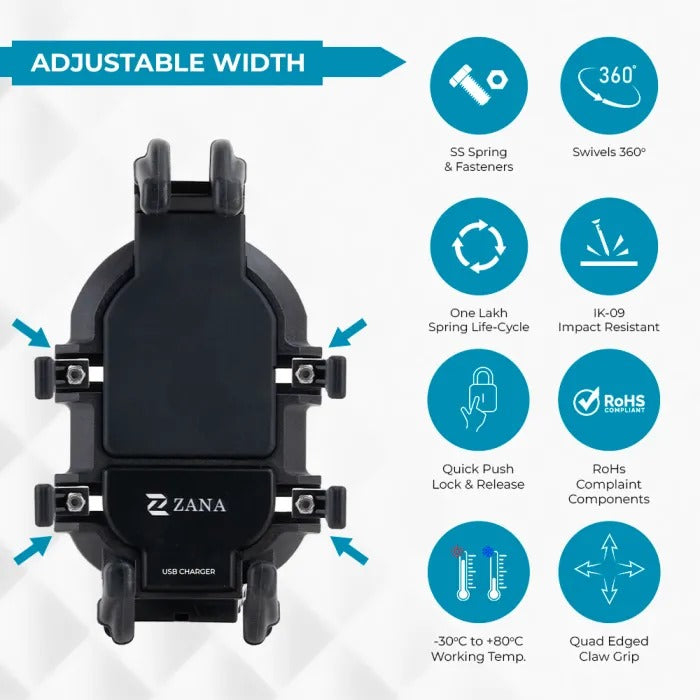 ZANA MOBILE HOLDER WITH USB HOLDER