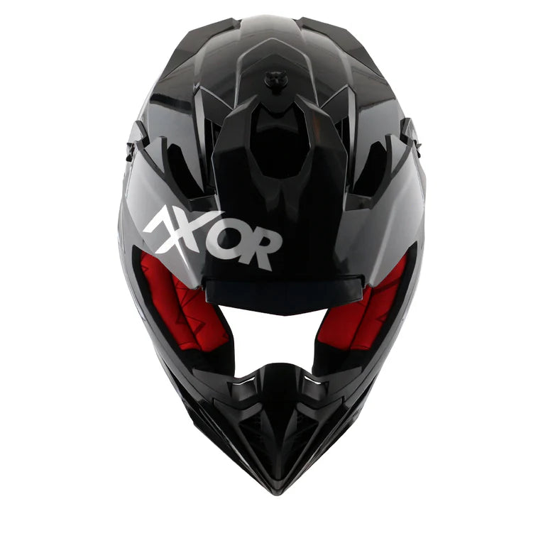 AXOR HELMET X-CROSS SINGLE COLOR BLACK RED