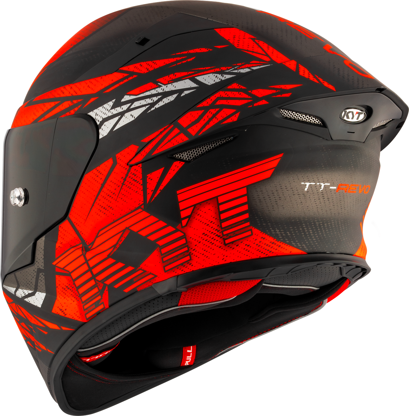 KYT HELMET REVO COMBUSTION BLACK RED