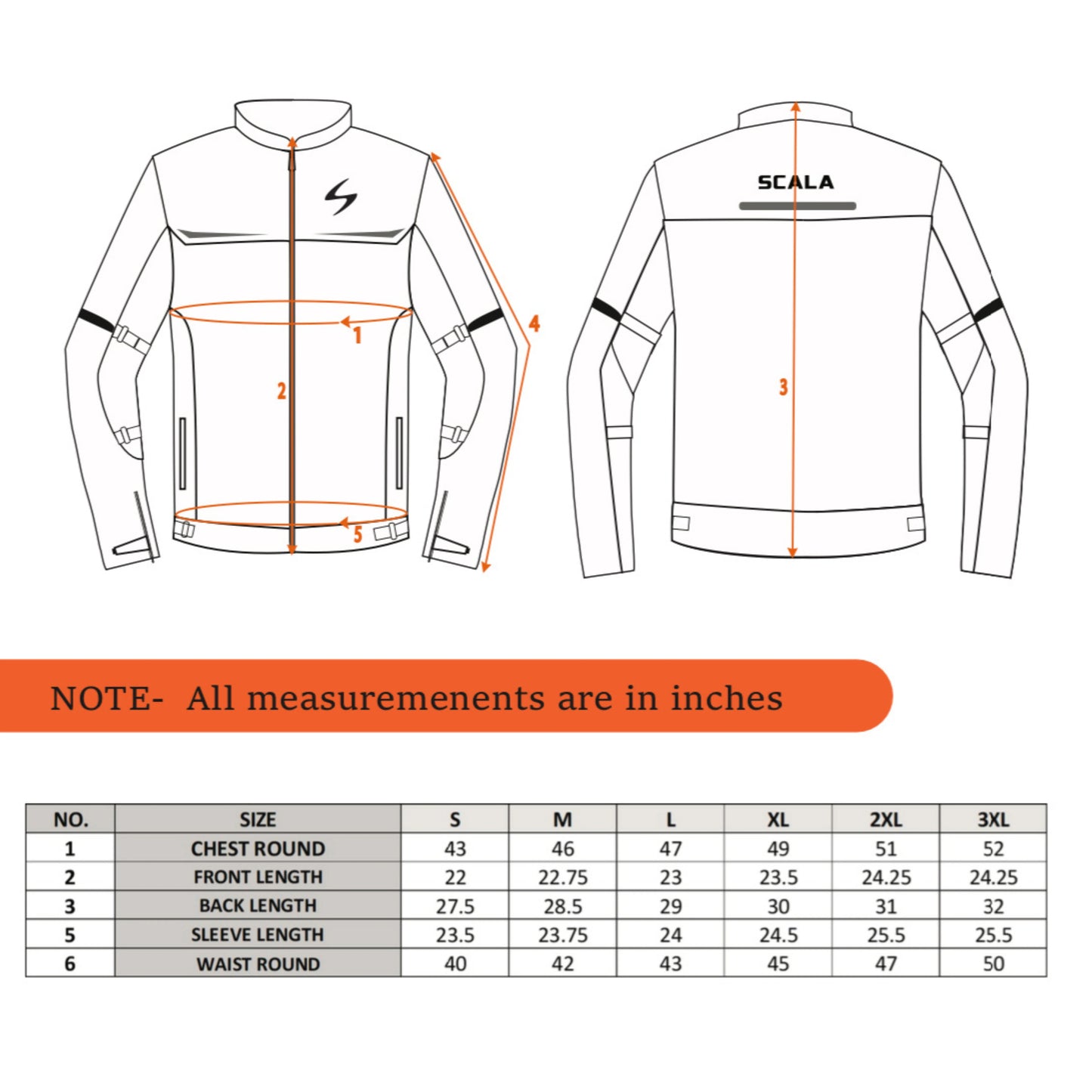 SCALA JACKET BLAZE BLACK ORANGE