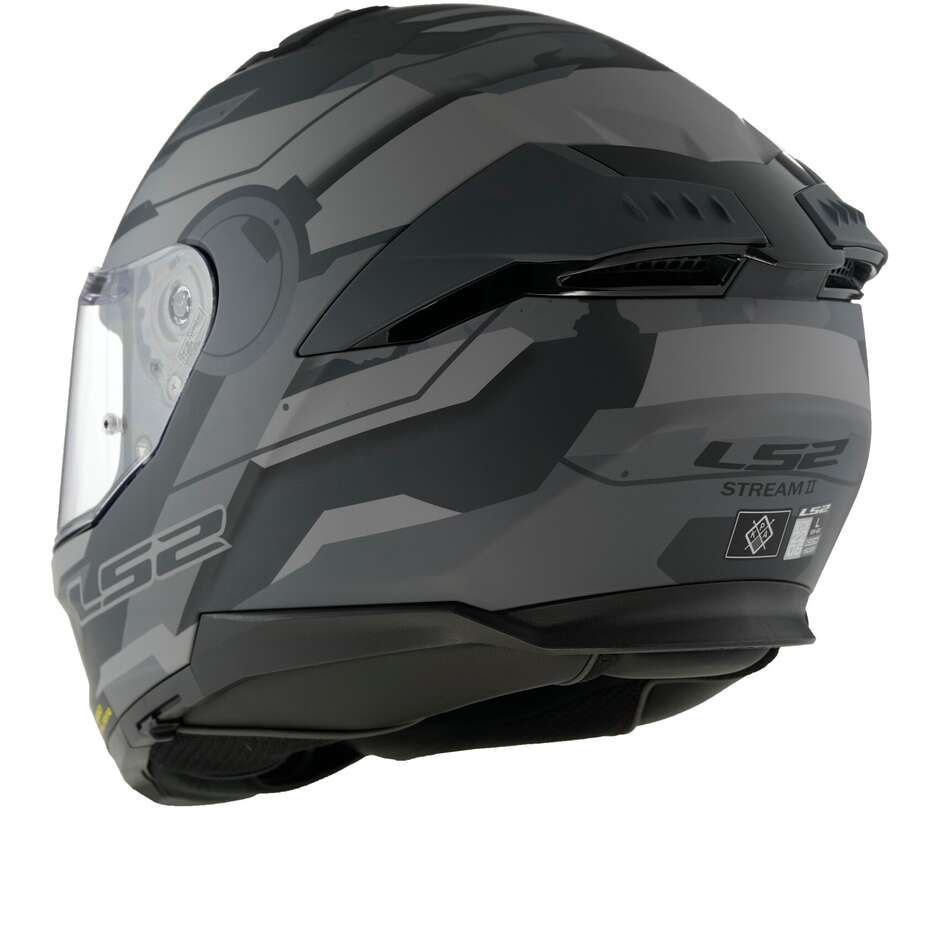 LS2 HELMET FF320 STREAM II SHADOW MATT TITANIUM GREY
