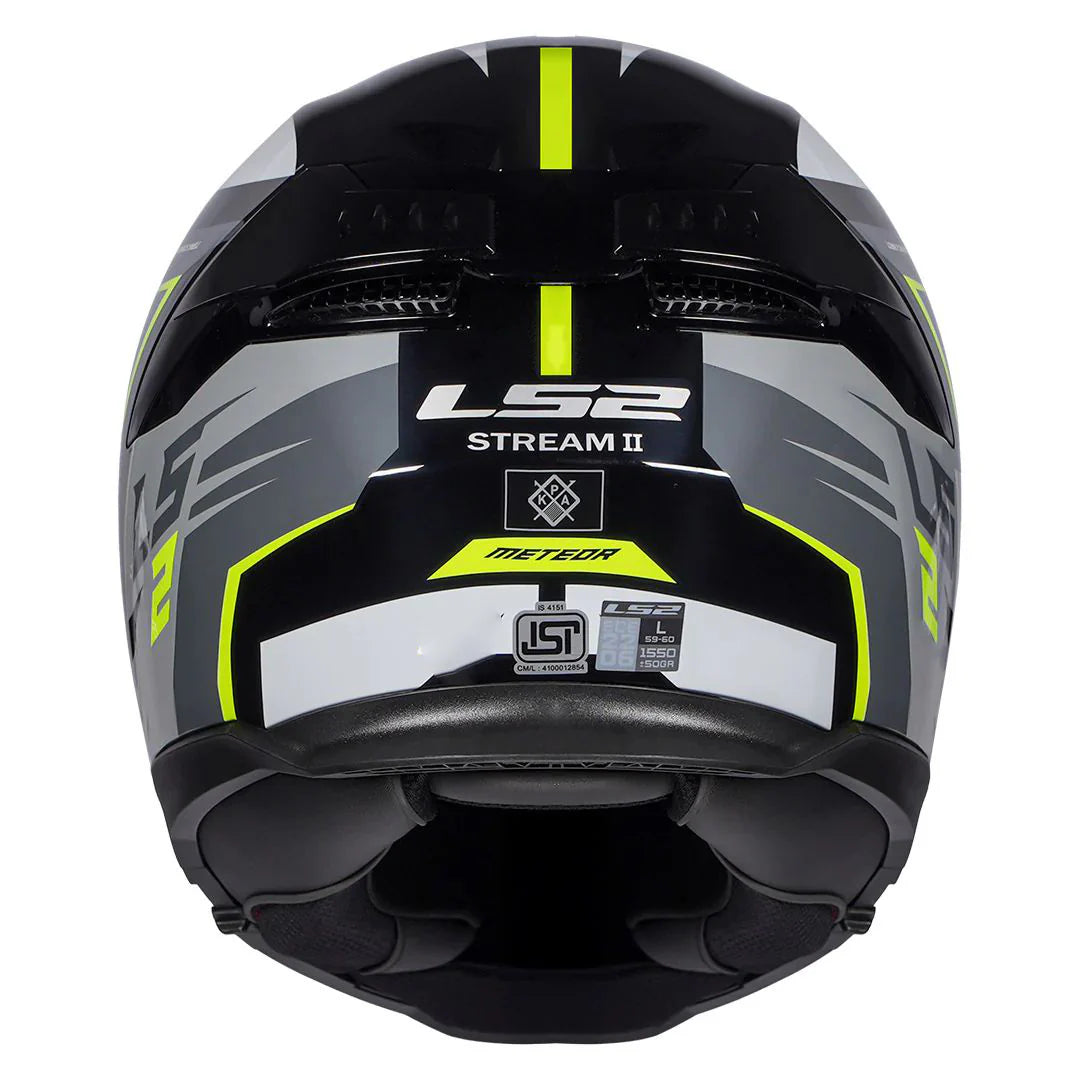 LS2 HELMET FF320 STREAM II METEOR BLACK FLUO YELLOW
