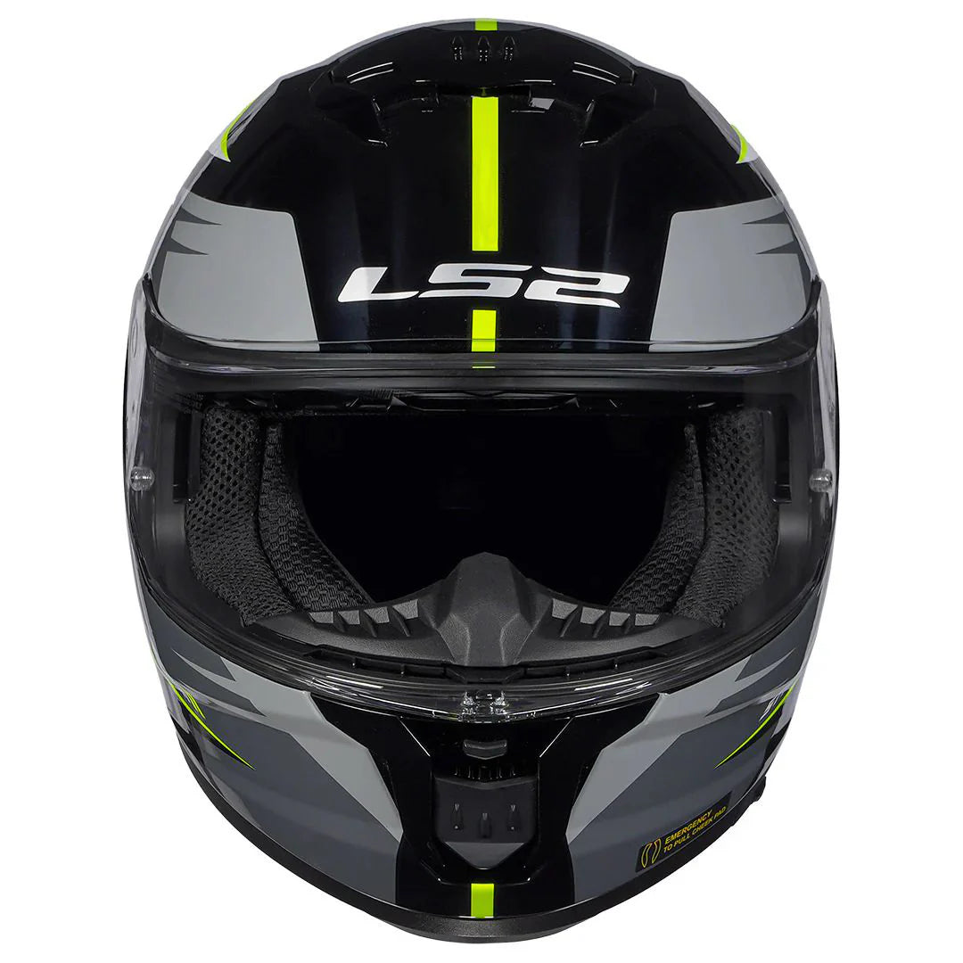 LS2 HELMET FF320 STREAM II METEOR BLACK FLUO YELLOW