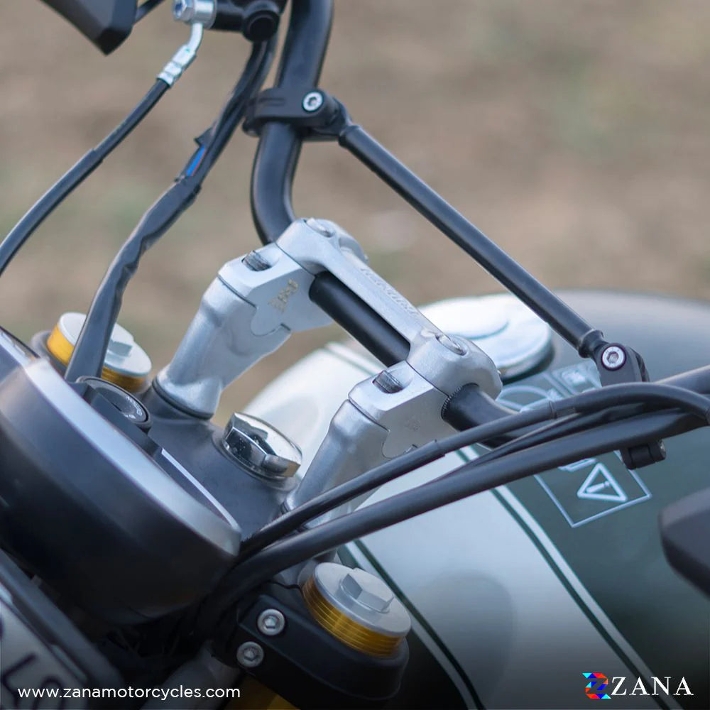 ZANA HANDLE RISER ZI8414 TRIUMPH SCRAM 400 SILVER