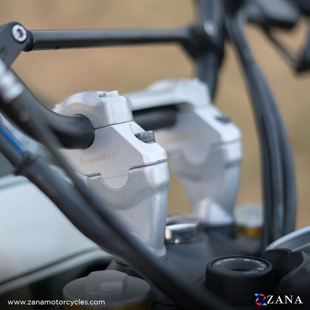 ZANA HANDLE RISER ZI8414 TRIUMPH SCRAM 400 SILVER