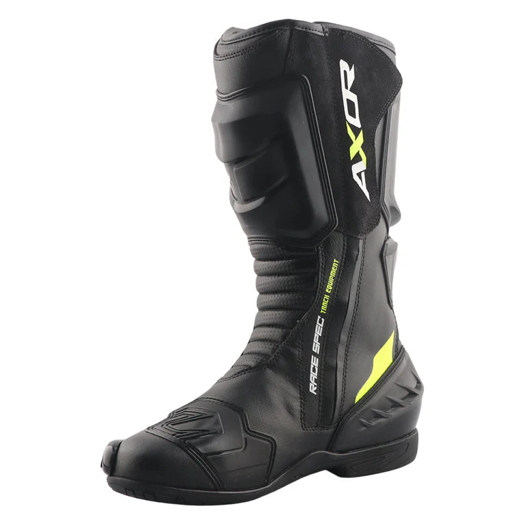 AXOR BOOTS RACER TEC BLACK NEON GREEN
