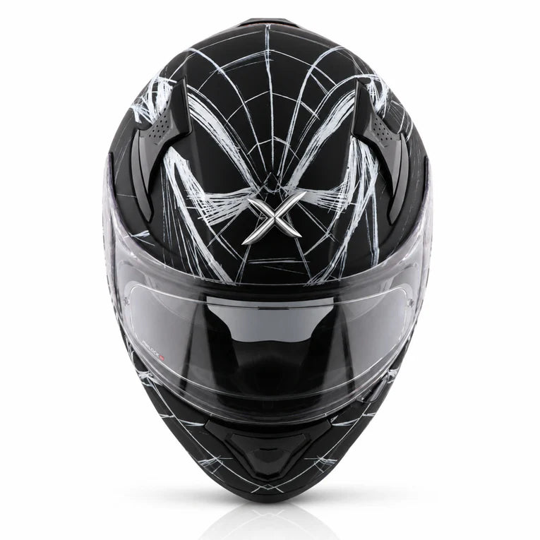 AXOR HELMET APEX MARVEL SPIDERMAN DULL BLACK WHITE