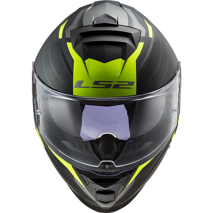 LS2 HELMET FF800 STORM II NERVE BLACK HIVIZ YELLOW