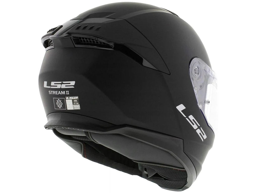 LS2 HELMET FF320 STREAM II SOLID MATT BLACK