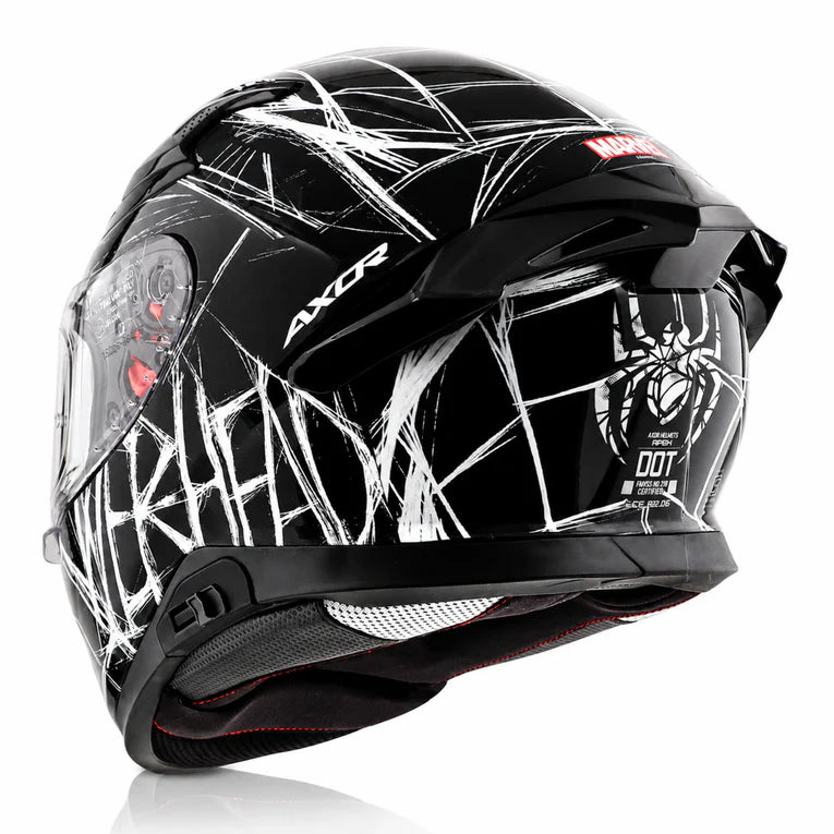AXOR HELMET APEX MARVEL SPIDERMAN BLACK WHITE