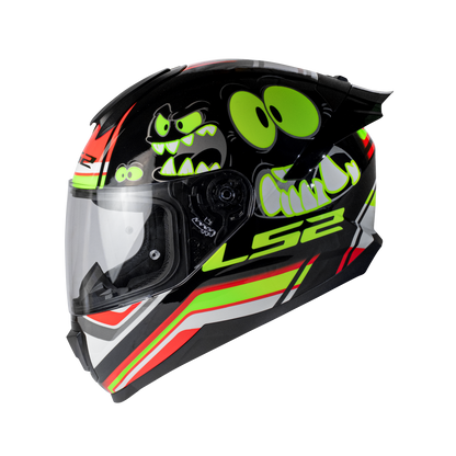 LS2 HELMET FF802 FLASH ELVES GLOW BLACK