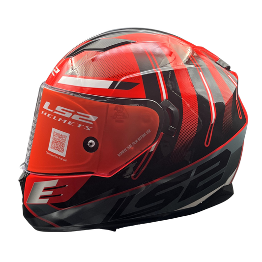 HELMET LS2 FF320 SHADOW GLOSS RED WHITE