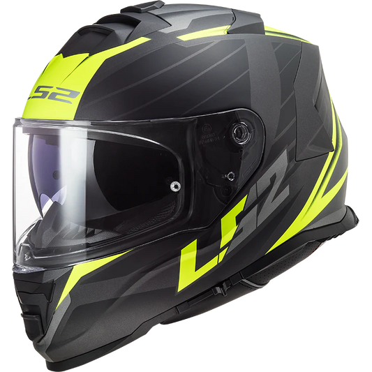 LS2 HELMET FF800 STORM II NERVE BLACK HIVIZ YELLOW