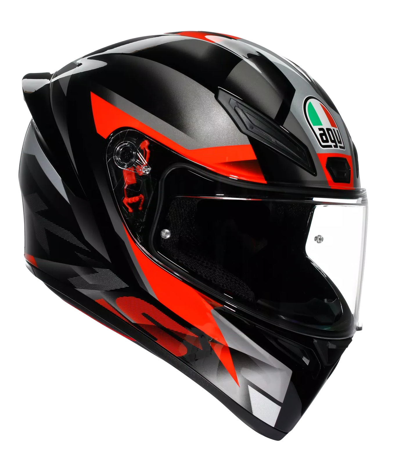 AGV HELMET K1S FASTLAP BLACK GREY RED  064
