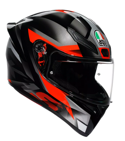 AGV HELMET K1S FASTLAP BLACK GREY RED  064