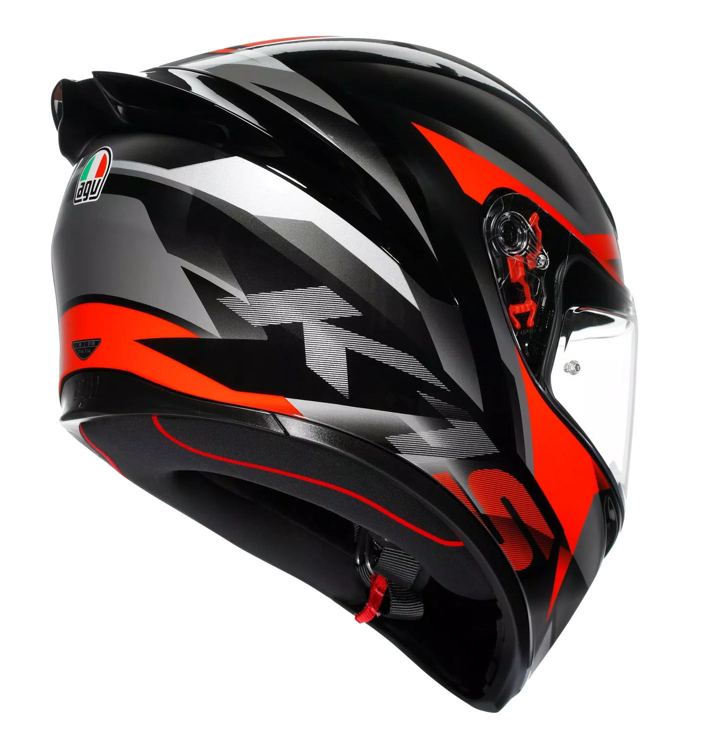 AGV HELMET K1S FASTLAP BLACK GREY RED  064