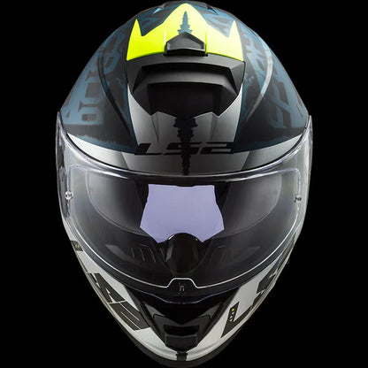 LS2 HELMET FF800 STORM SPRINTER MATT BLACK SILVER COBALT