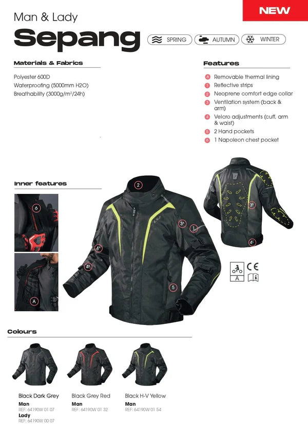 LS2 JACKET SEPANG MAN BLACK DARK GREY