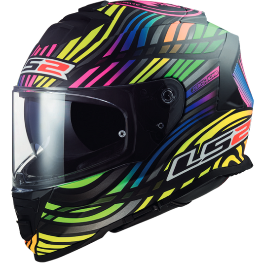 HELMET LS2 FF800 STORM POWER MATT BLACK RAINBOW