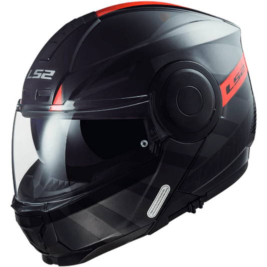 LS2 HELMET FF901 SCOPE II HAMR BLACK TITANIUM RED
