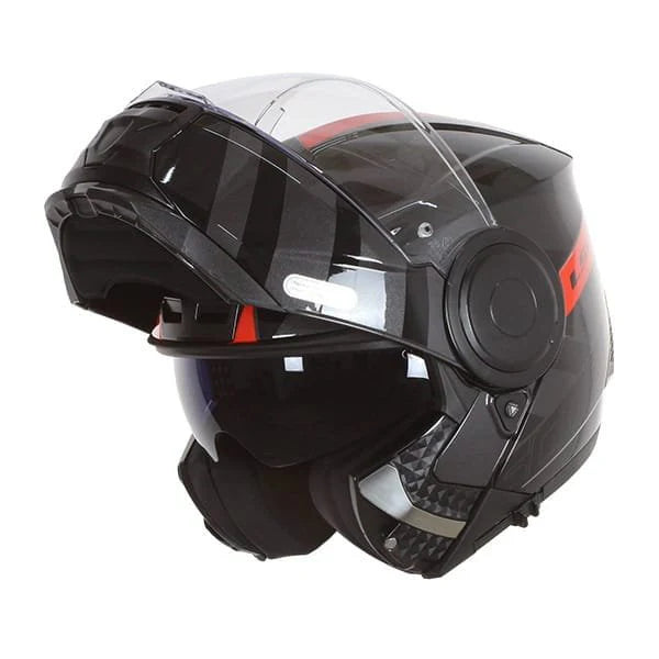 LS2 HELMET FF901 SCOPE II HAMR BLACK TITANIUM RED