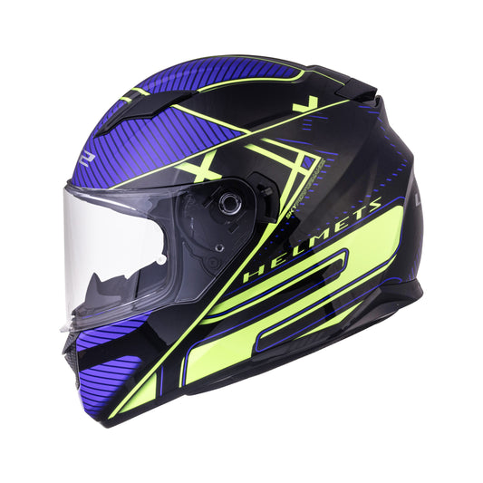 HELMET LS2 FF320 LEVEL BLACK HI-VIZ YELLOW GLOSS