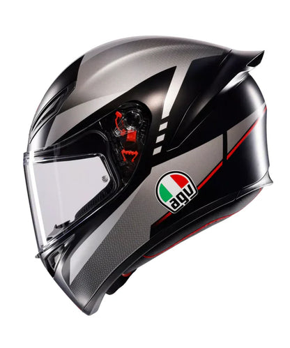 AGV HELMET K1S LAP MATT BLACK GREY RED 034