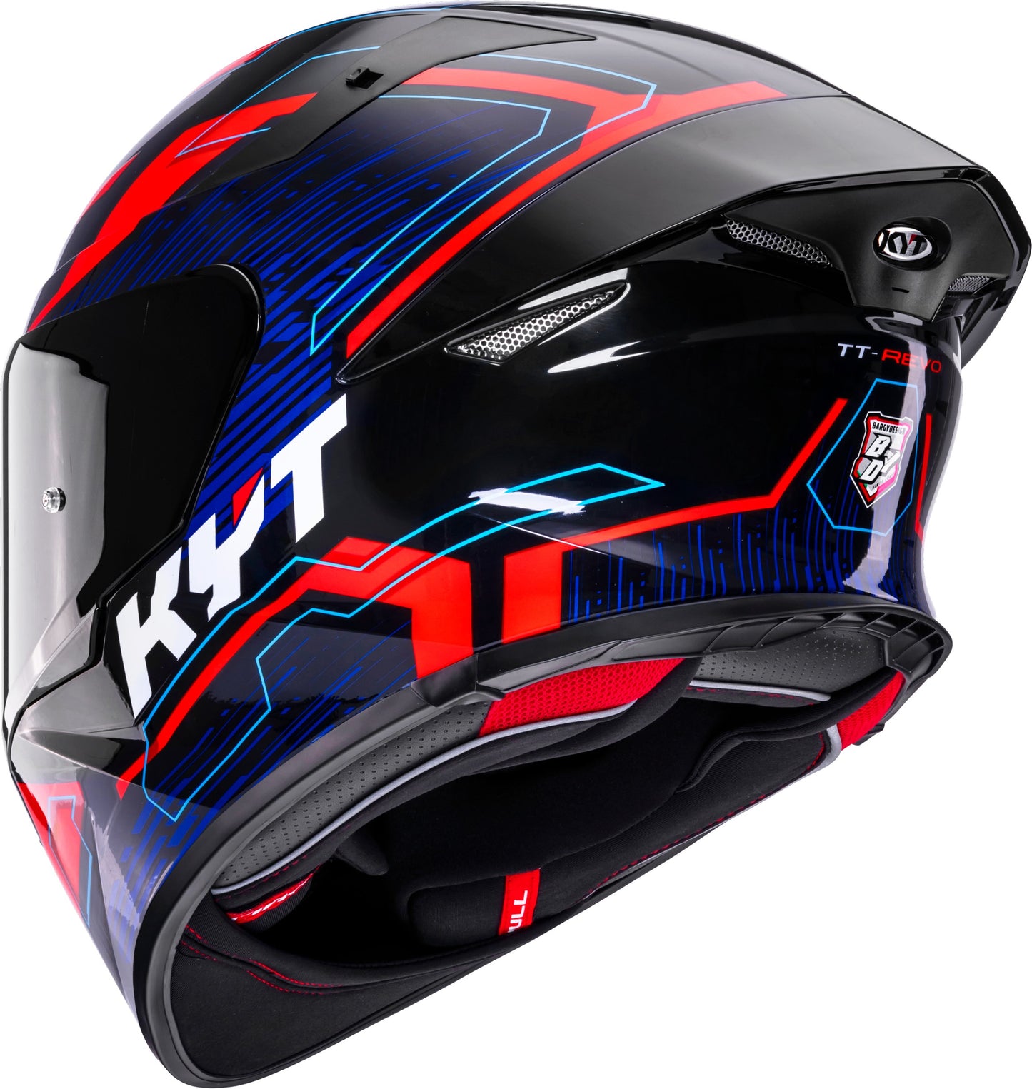 KYT HELMET REVO SPEEDING BLACK RED BLUE