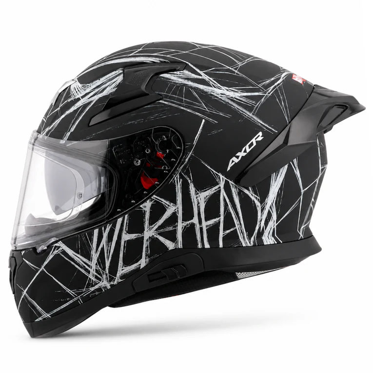 AXOR HELMET APEX MARVEL SPIDERMAN DULL BLACK WHITE