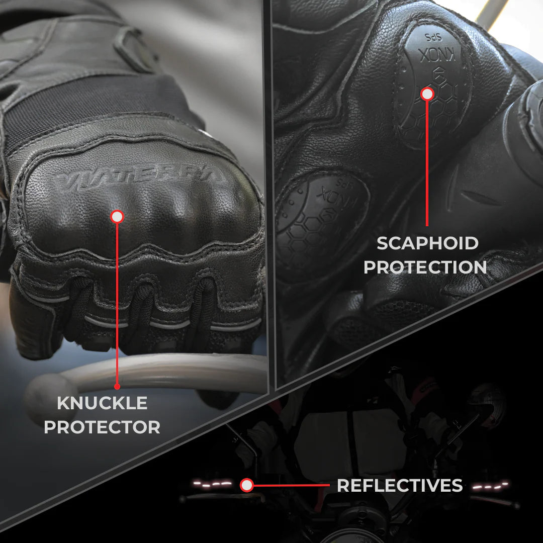 VIATERRA GLOVES HOLESHOT V2 BLACK