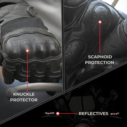 VIATERRA GLOVES HOLESHOT V2 BLACK