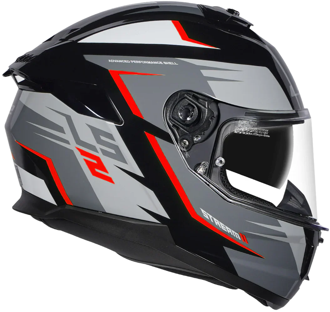 LS2 HELMET FF320 STREAM II METEOR BLACK RED