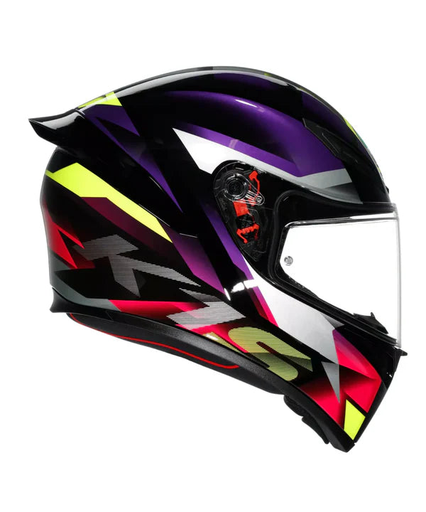 AGV HELMET K1S FASTLAP 065  BLACK PURPLE PINK