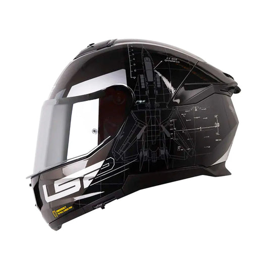 LS2 HELMET FF320 STREAM II AIR FORCE MATT BLACK