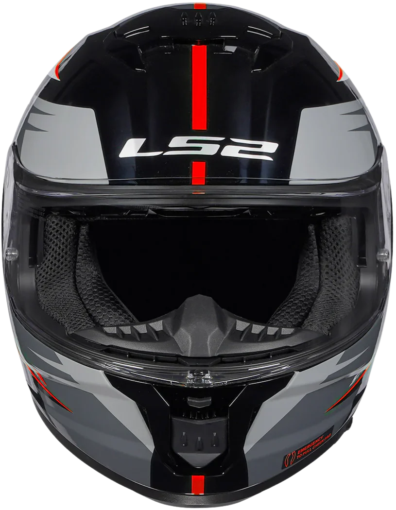 LS2 HELMET FF320 STREAM II METEOR BLACK RED