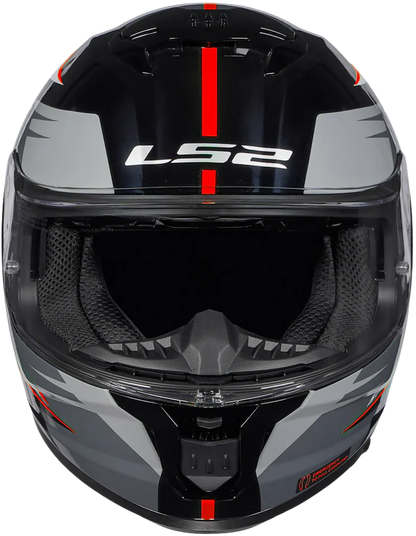 LS2 HELMET FF320 STREAM II METEOR BLACK RED