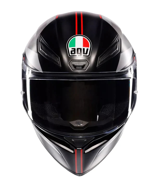 AGV HELMET K1S LAP MATT BLACK GREY RED 034