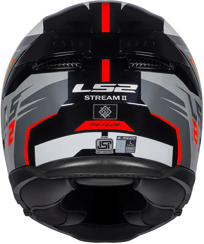 LS2 HELMET FF320 STREAM II METEOR BLACK RED