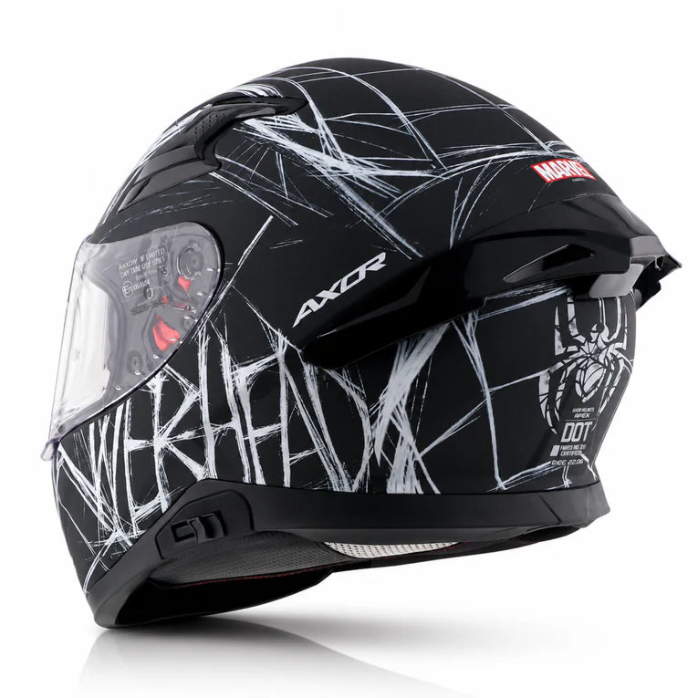 AXOR HELMET APEX MARVEL SPIDERMAN DULL BLACK WHITE