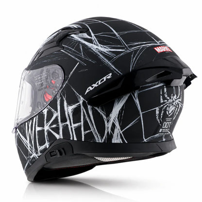 AXOR HELMET APEX MARVEL SPIDERMAN DULL BLACK WHITE