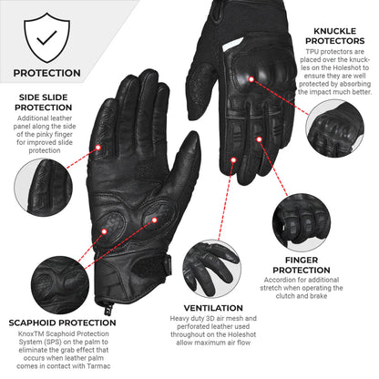 VIATERRA GLOVES HOLESHOT V2 BLACK