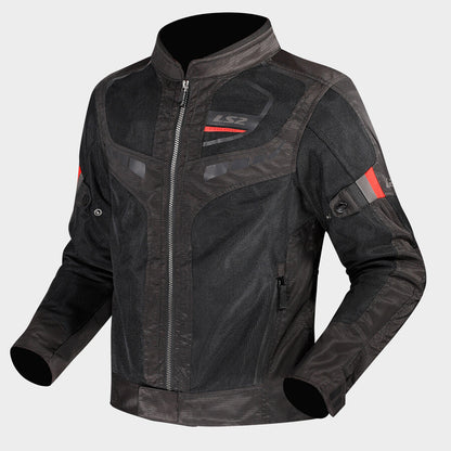 LS2 JACKET GARDA AIR MAN BLACK RED