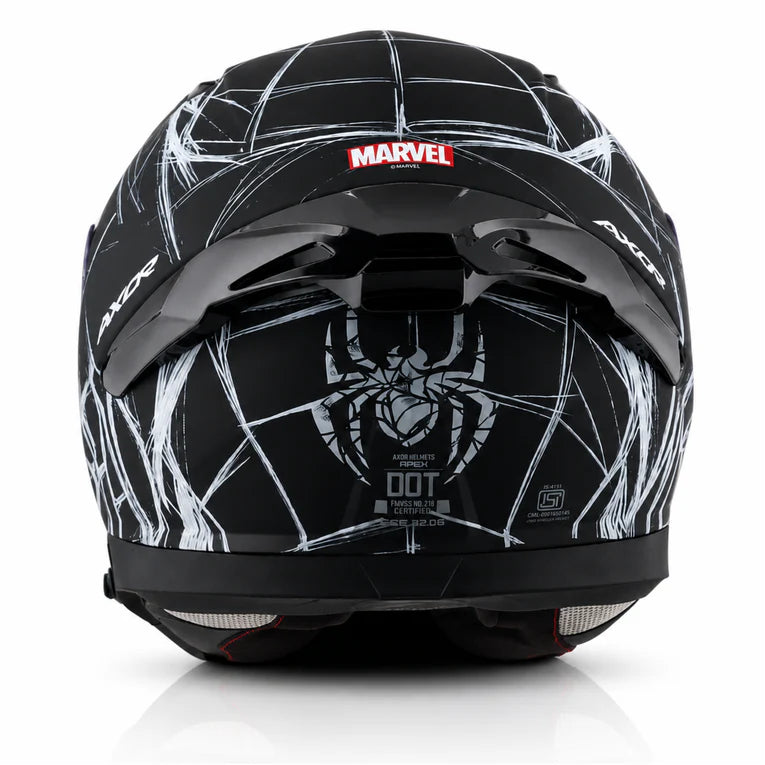 AXOR HELMET APEX MARVEL SPIDERMAN DULL BLACK WHITE