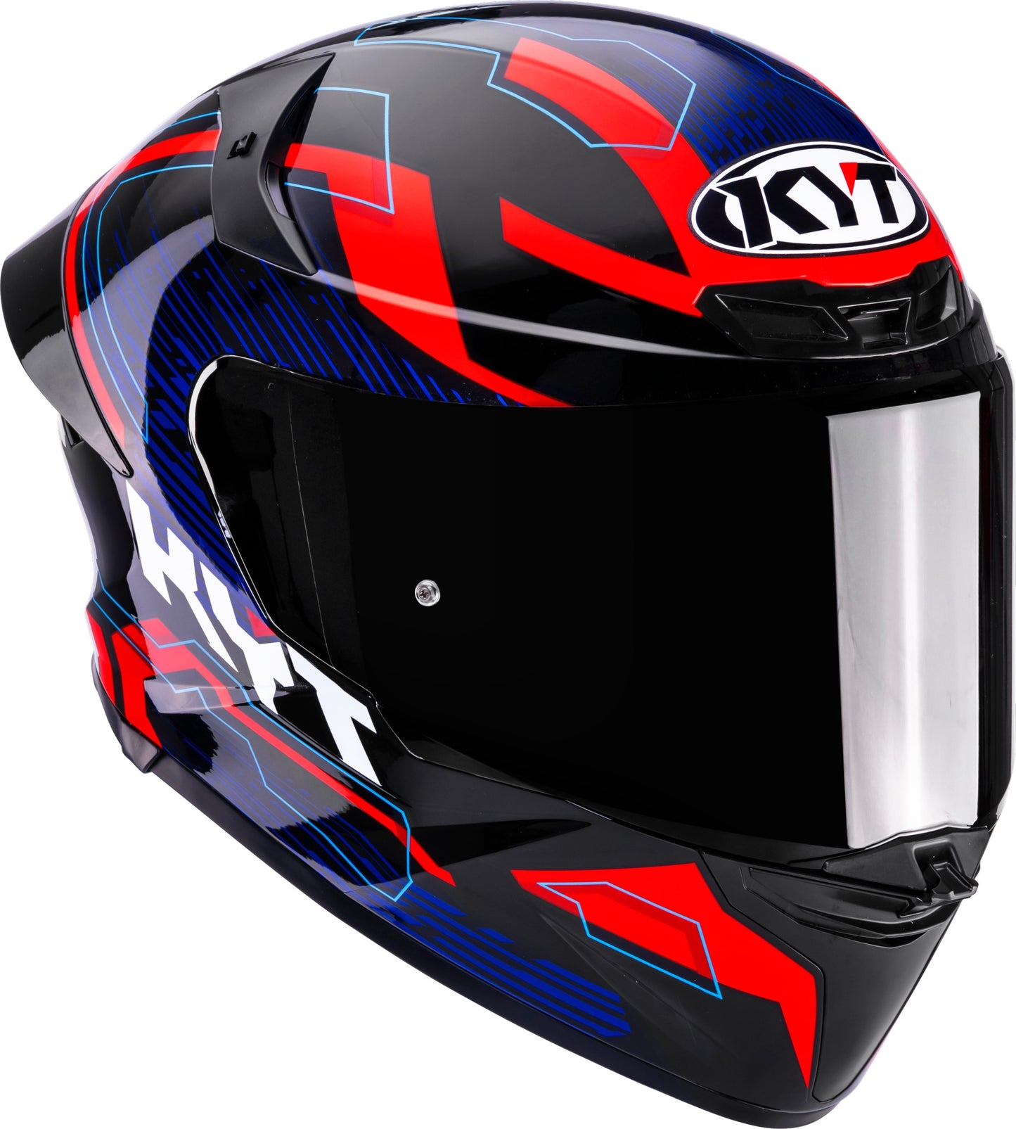 KYT HELMET REVO SPEEDING BLACK RED BLUE