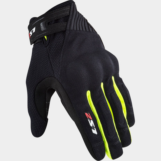 LS2 GLOVES DART II EVO MAN BLACK HIVIZ
