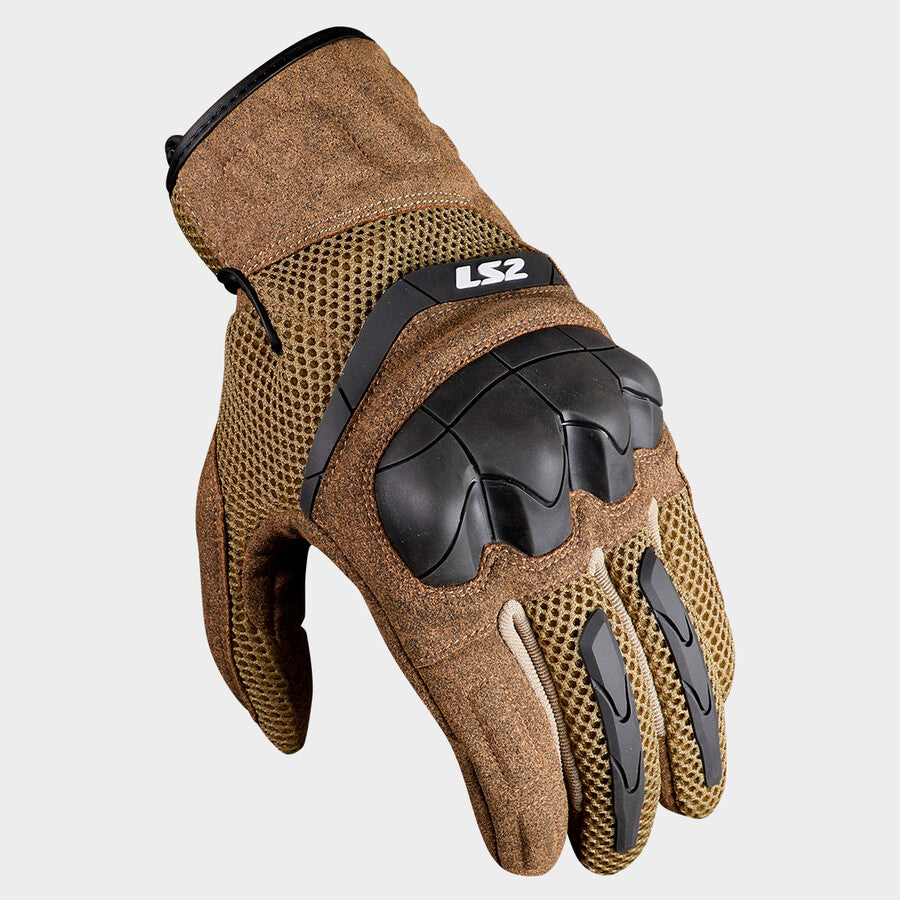 LS2 GLOVES KUBRA BROWN