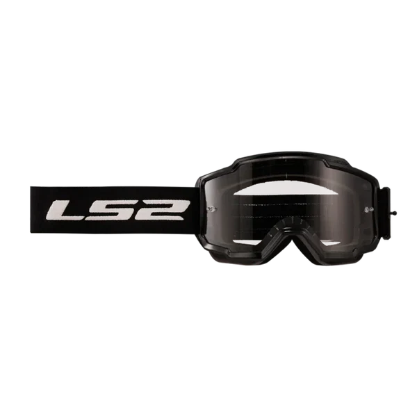 LS2 OFFROAD CHARGER PRO GOGGLE BLACK WITH CLEAR VISOR